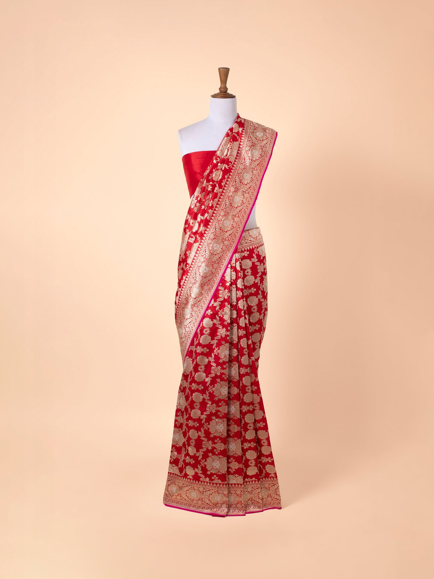 Handwoven Red Silk Saree