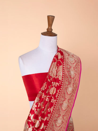 Handwoven Red Silk Saree