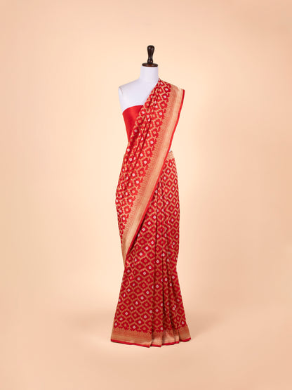 Handwoven Red Silk Saree