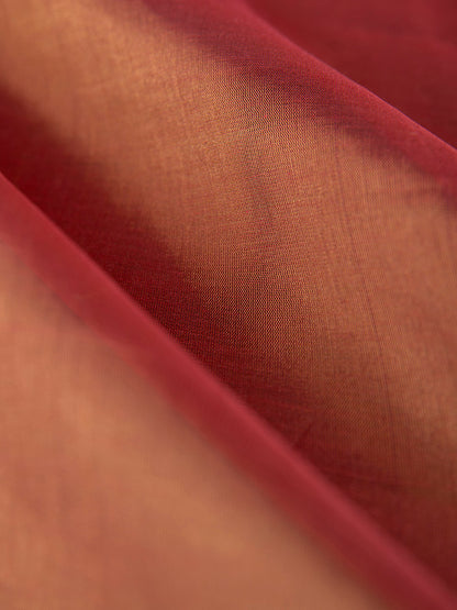 Handwoven Red Tissue Fabric