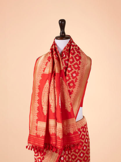 Handwoven Red Silk Saree