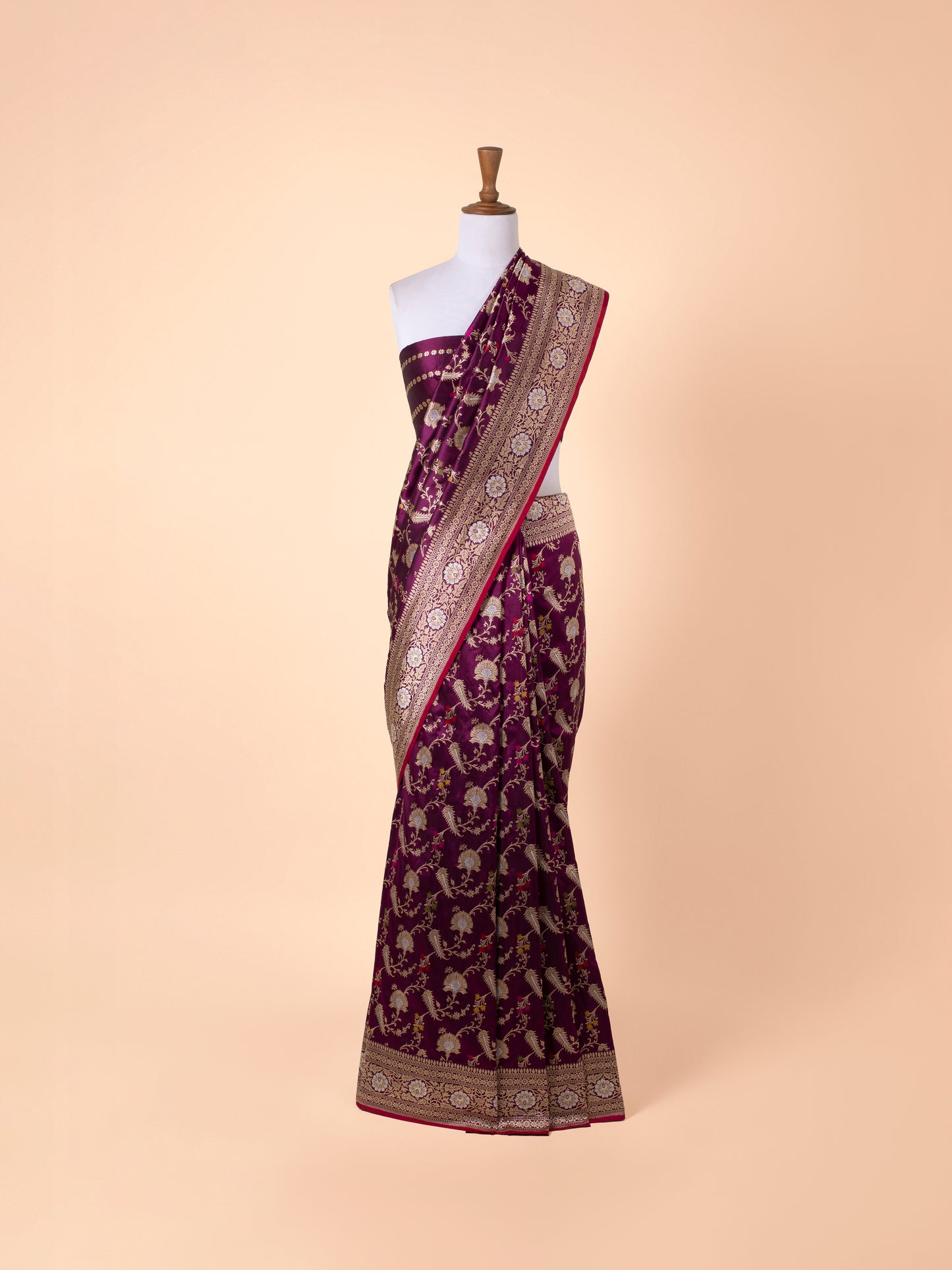 Handwoven Purple Silk Saree