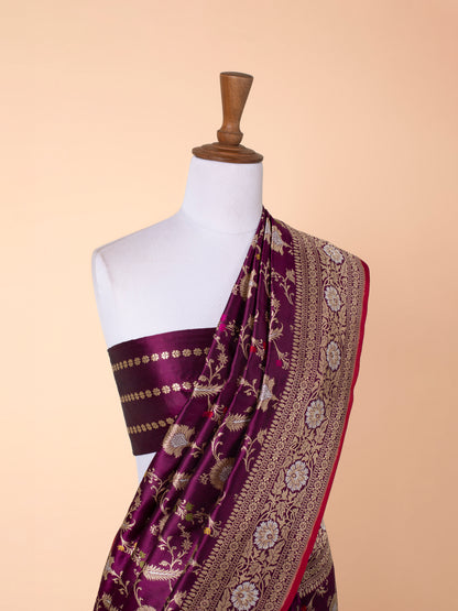 Handwoven Purple Silk Saree