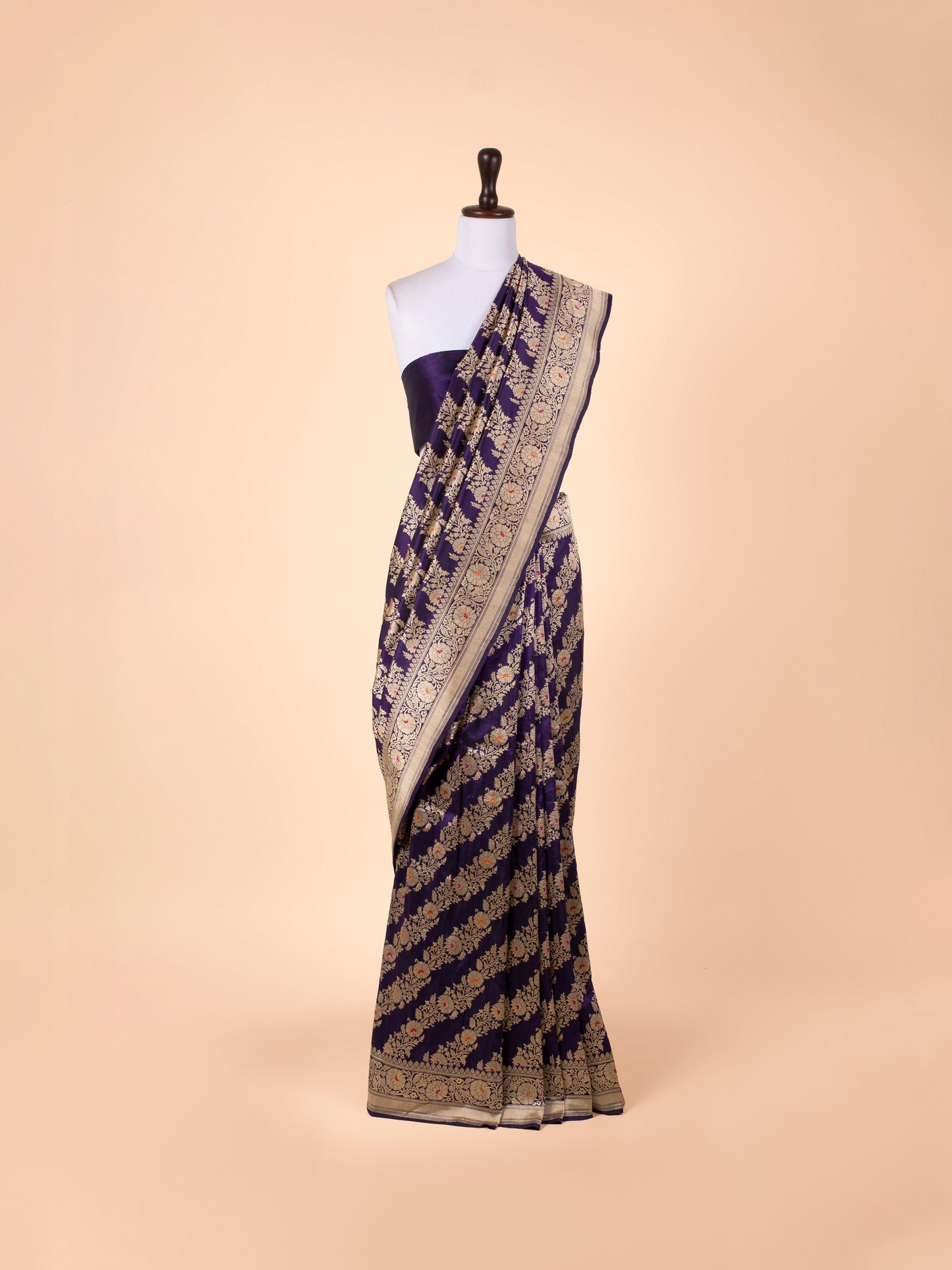 Handwoven Purple Silk Saree