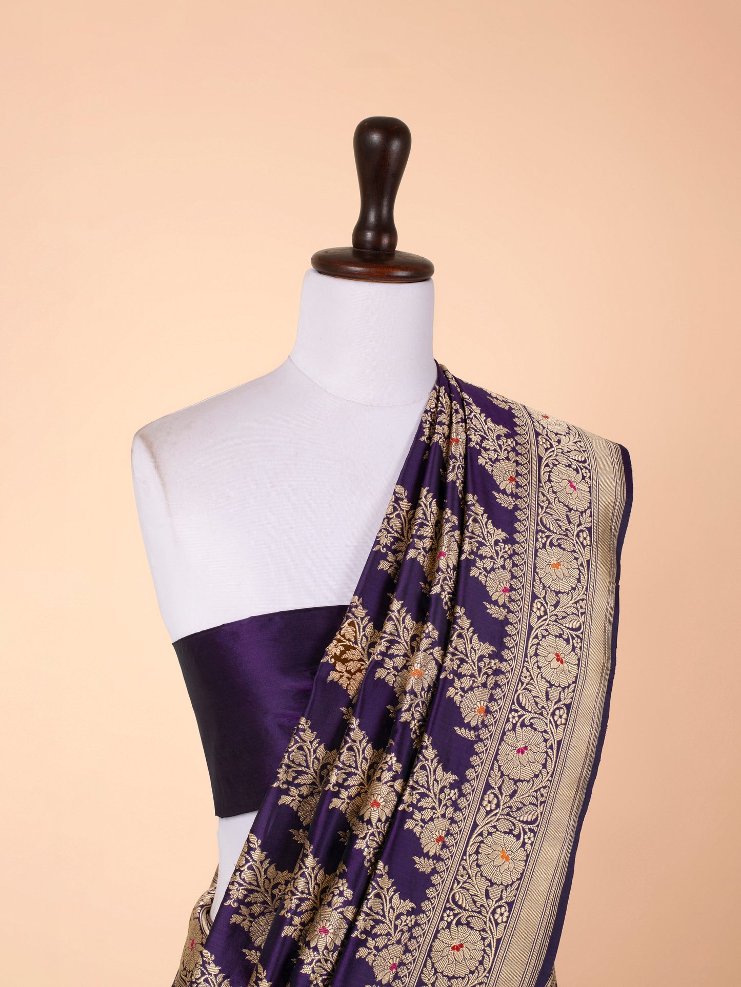 Handwoven Purple Silk Saree