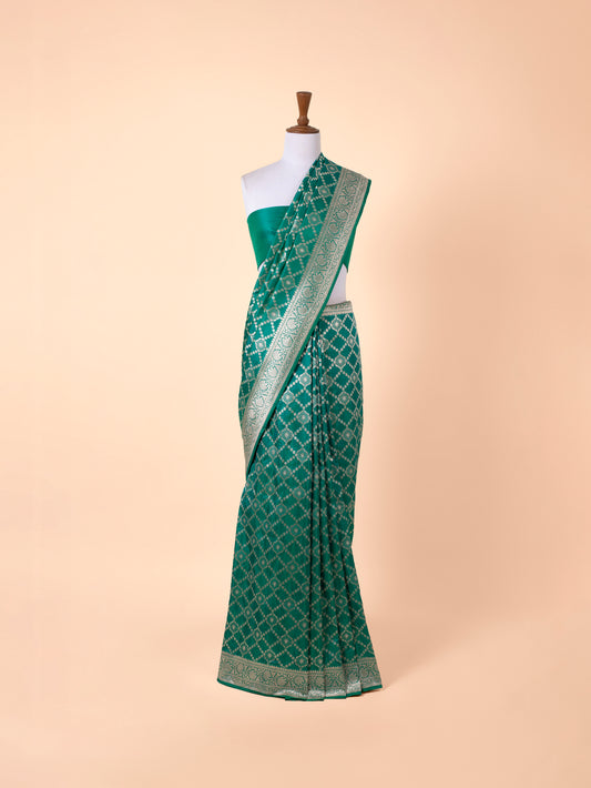 Handwoven Sea Green Silk Saree