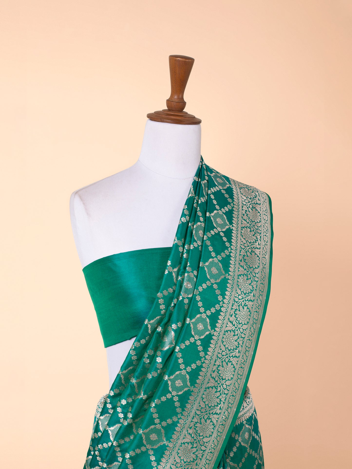 Handwoven Sea Green Silk Saree