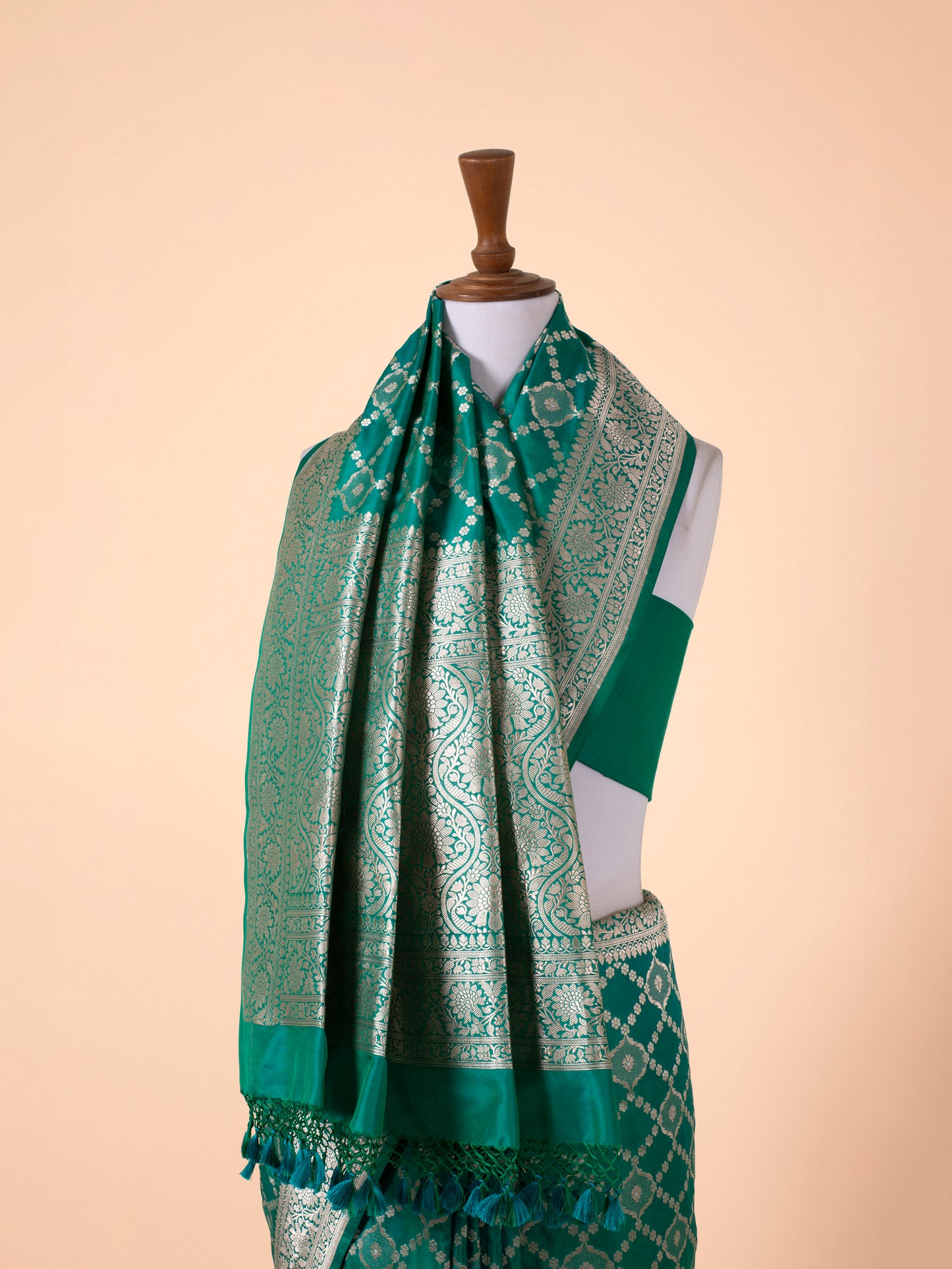 Handwoven Sea Green Silk Saree