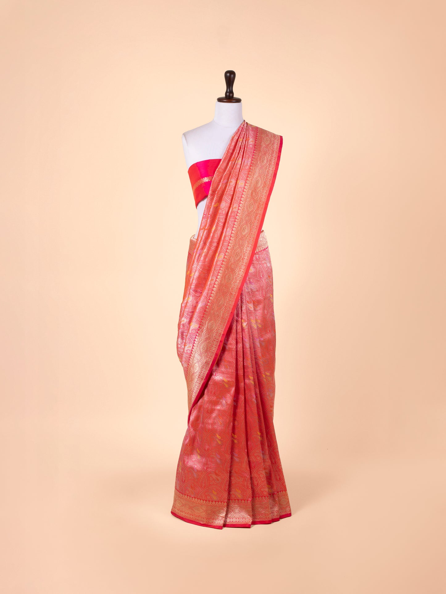 Handwoven Pink Silk Saree