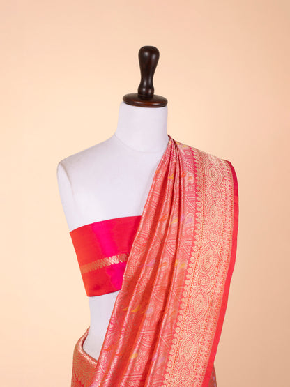 Handwoven Pink Silk Saree