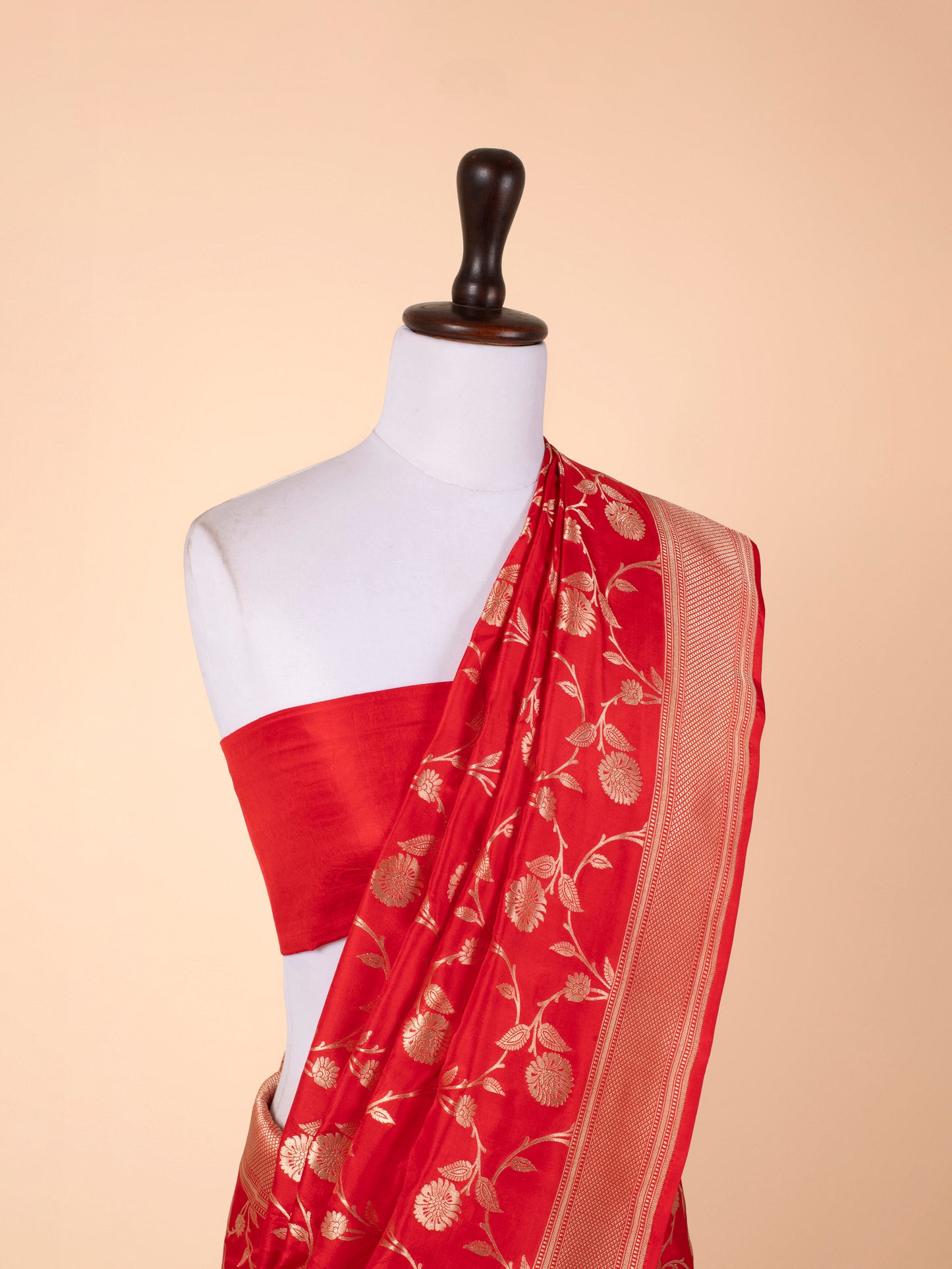 Handwoven Red Silk Saree