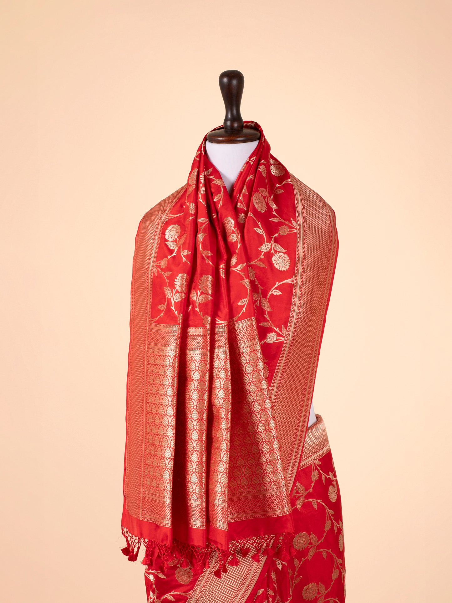 Handwoven Red Silk Saree