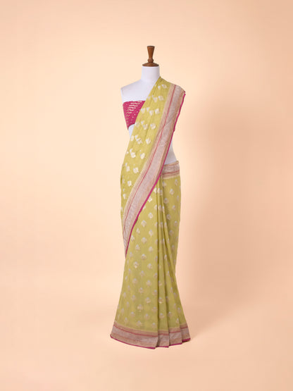 Handwoven Green Georgette Saree