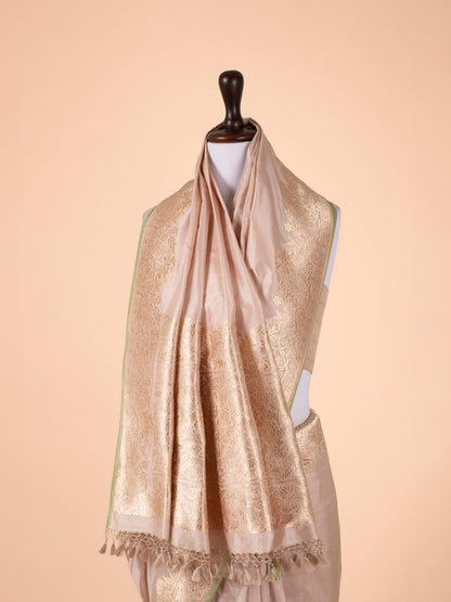 Handwoven Beige Silk Saree