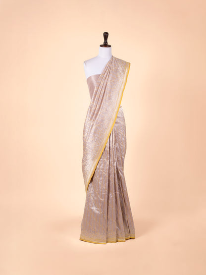 Handwoven Beige silk Saree