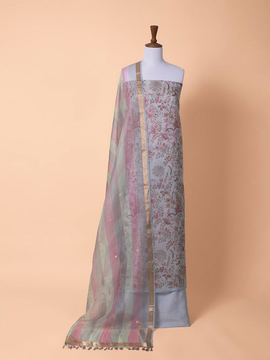 Handwoven Pink Cotton Silk Suit Piece