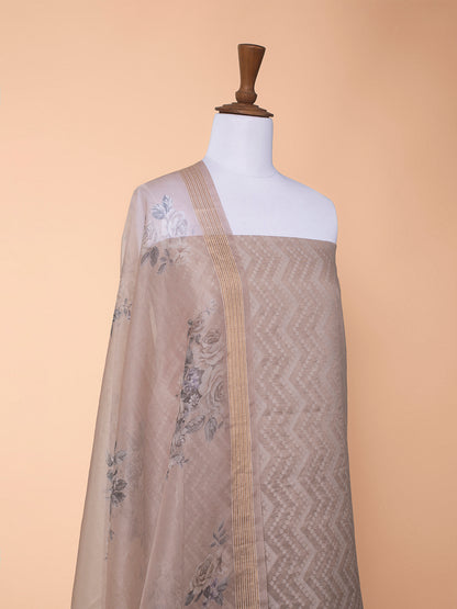 Handwoven Beige Cotton Silk Suit Piece