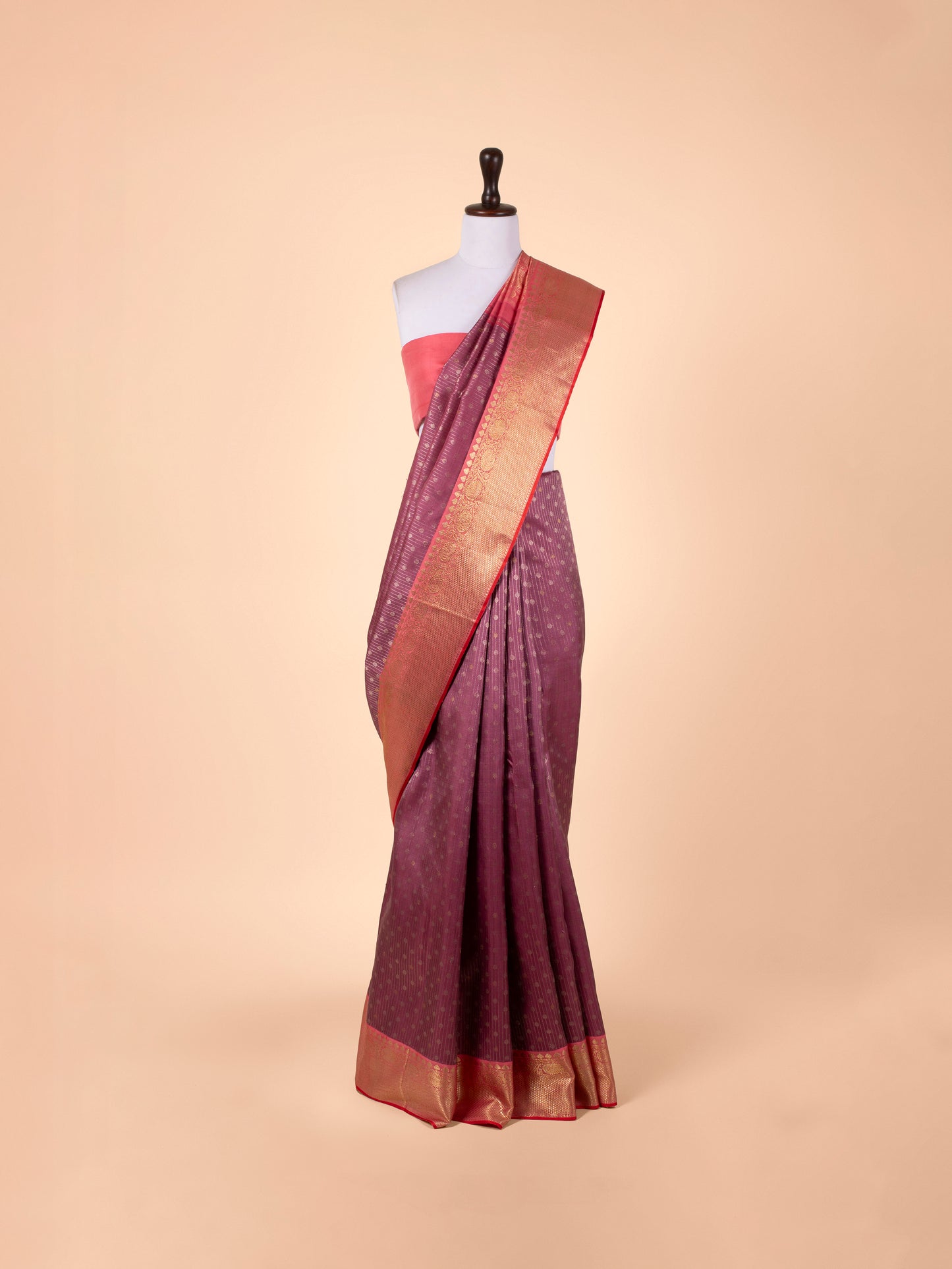 Handwoven Purple Kanjivaram Silk Saree