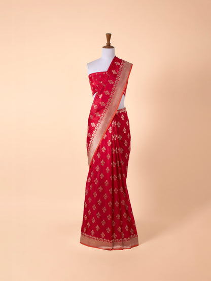 Handwoven Red Silk Saree