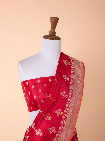 Handwoven Red Silk Saree