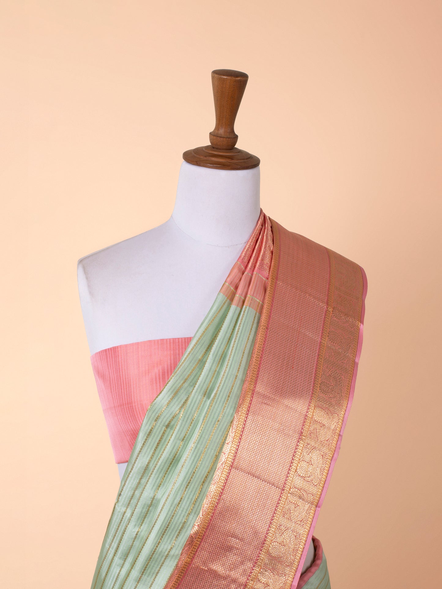 Handwoven Sea Green Kanjivaram Silk Saree