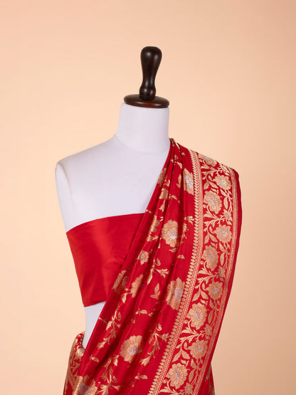 Handwoven Red Silk Saree