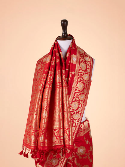 Handwoven Red Silk Saree