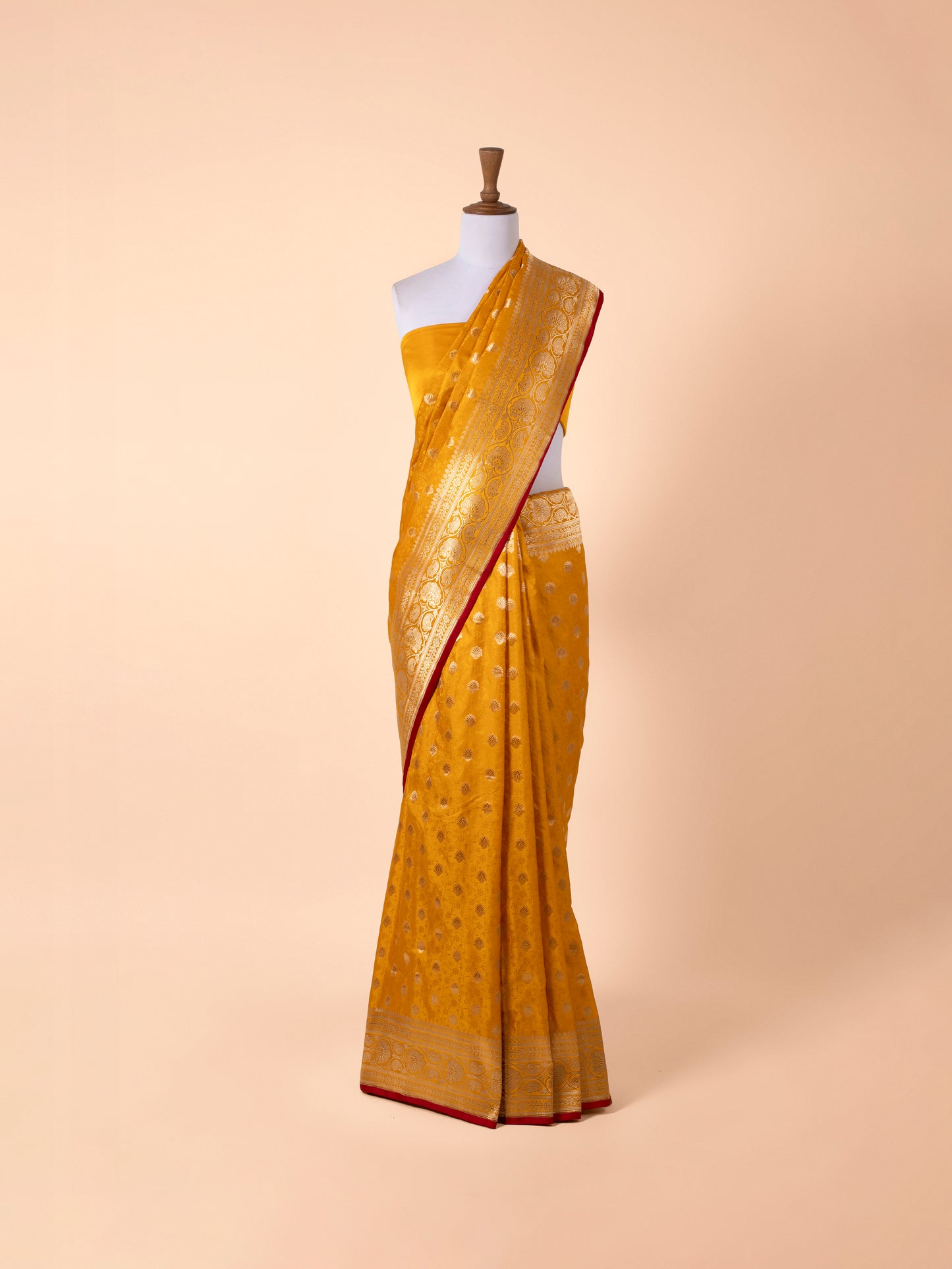 Handwoven Mustard Silk Saree