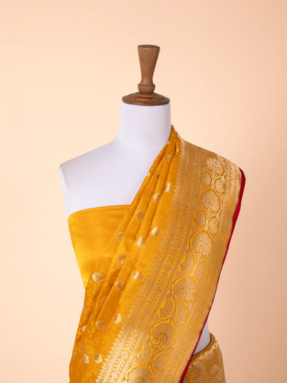 Handwoven Mustard Silk Saree