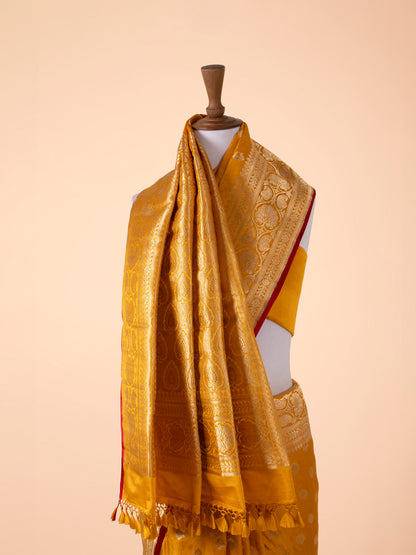 Handwoven Mustard Silk Saree