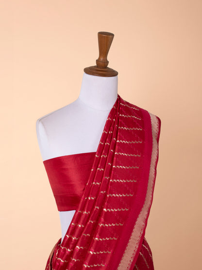 Handwoven Red Silk Saree