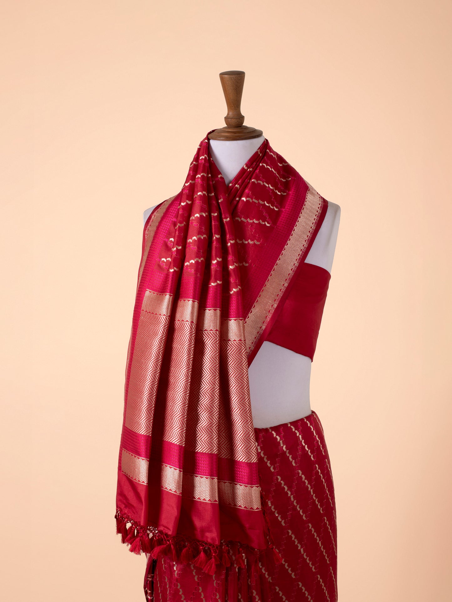 Handwoven Red Silk Saree