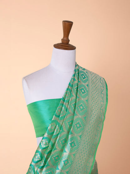 Handwoven Sea Green Silk Saree