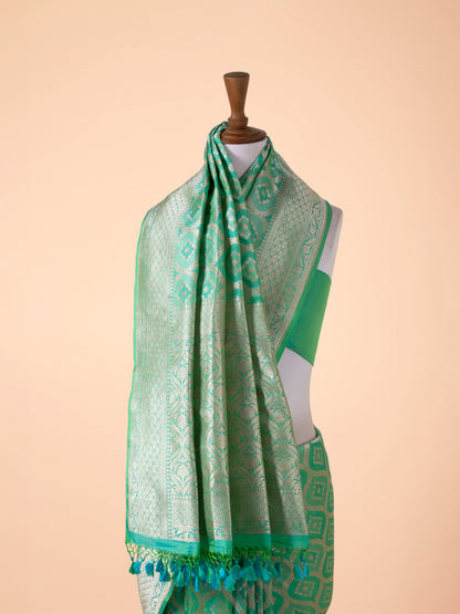 Handwoven Sea Green Silk Saree