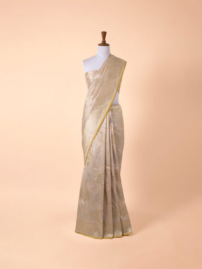 Handwoven Beige Silk Saree