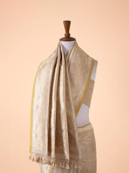 Handwoven Beige Silk Saree