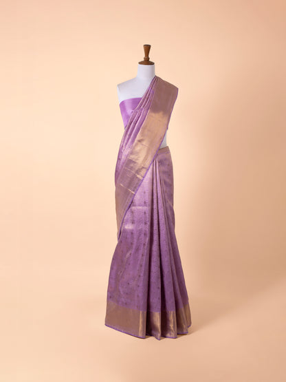 Handwoven Purple Kanjivaram Silk Saree