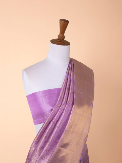 Handwoven Purple Kanjivaram Silk Saree