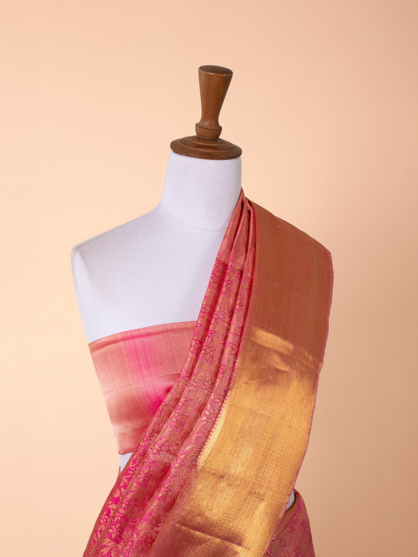 Handwoven Pink Silk Saree