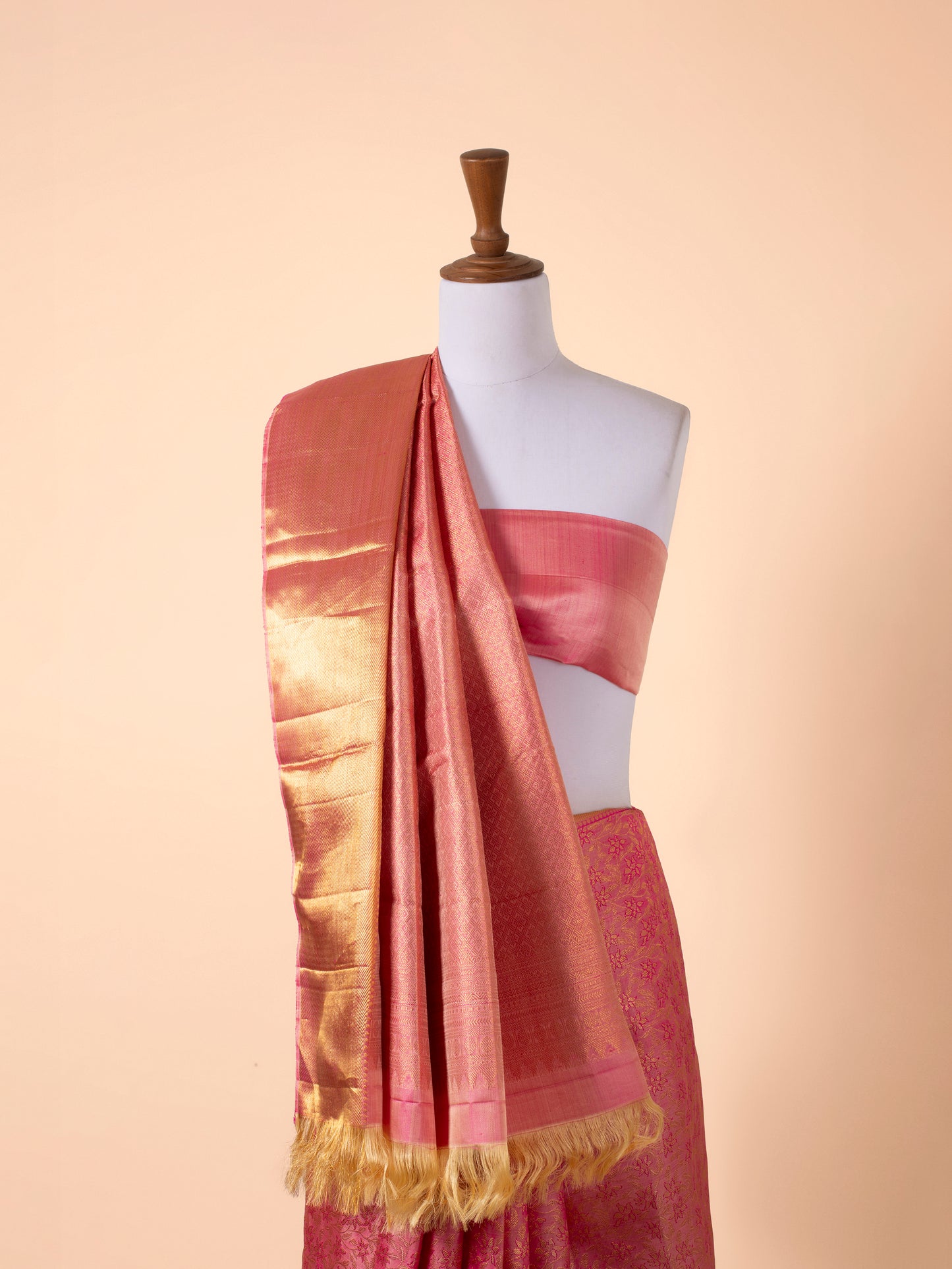 Handwoven Pink Silk Saree