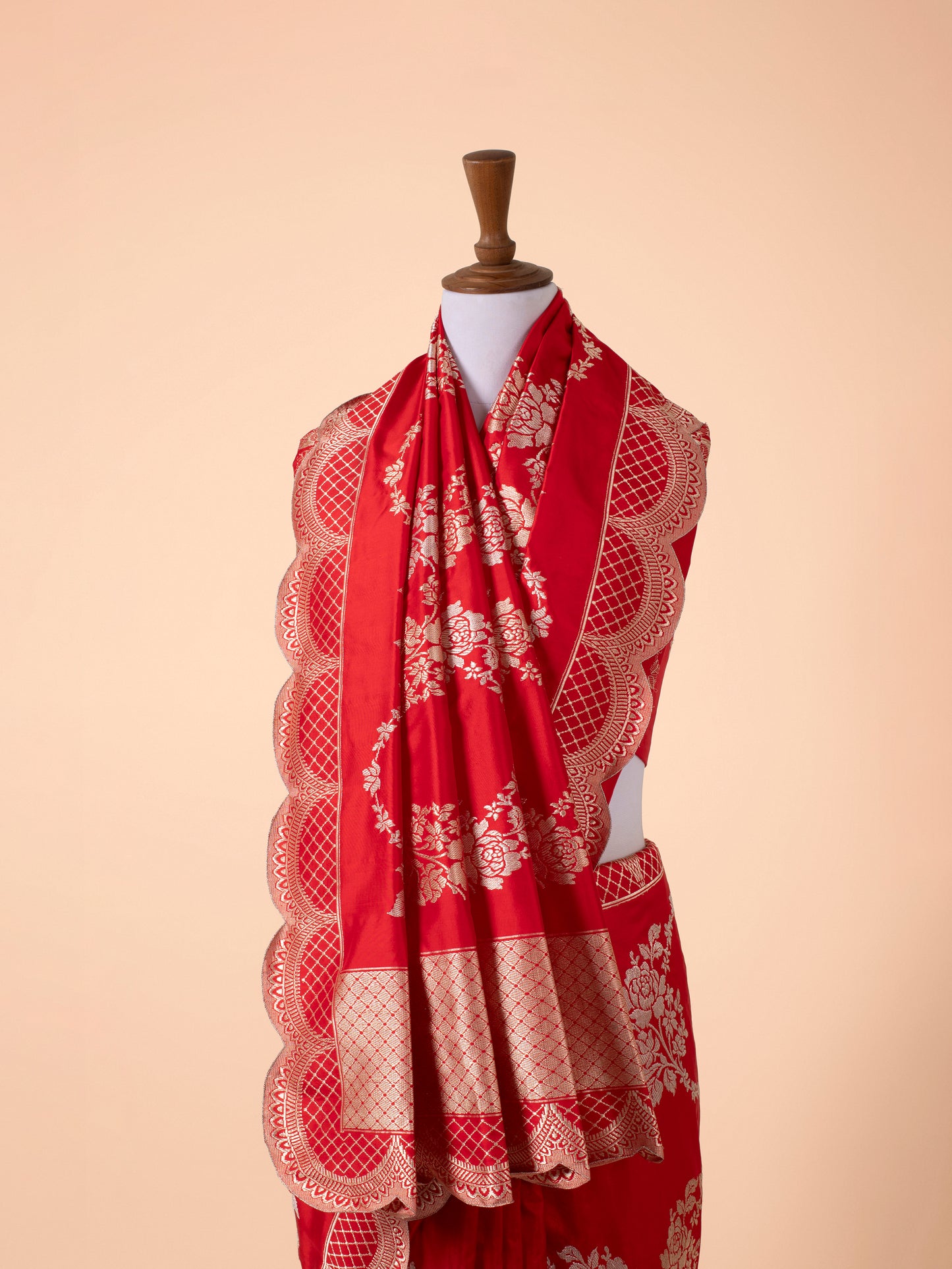 Handwoven Red Silk Saree