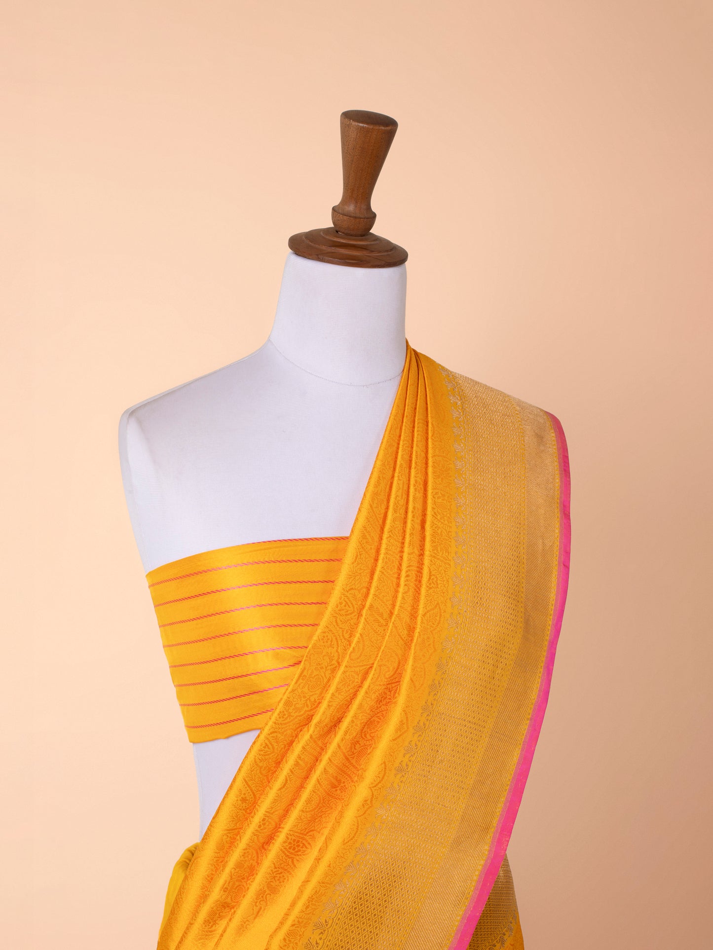 Handwoven Mustard Silk Saree