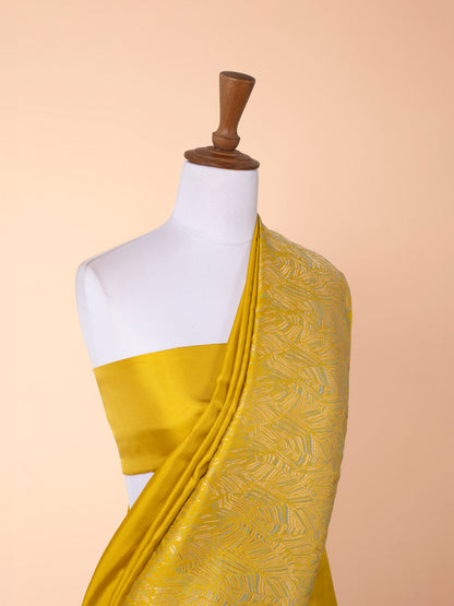 Handwoven Mustard Silk Saree