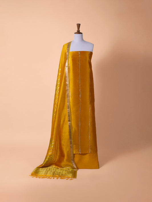 Handwoven Yellow Silk  Suit Piece