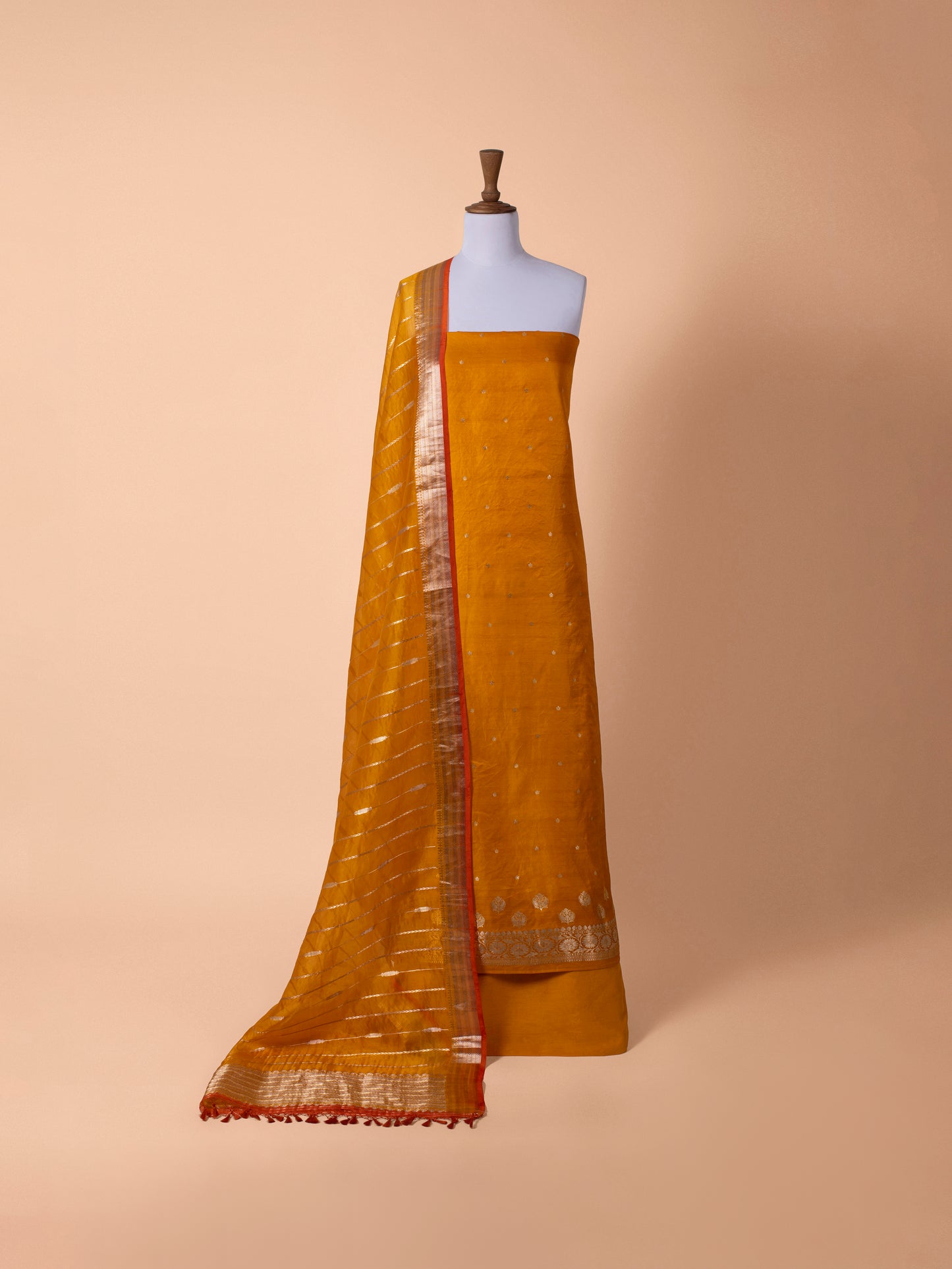 Handwoven Yellow Silk Suit Piece