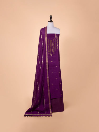 Handwoven Purple Silk Suit