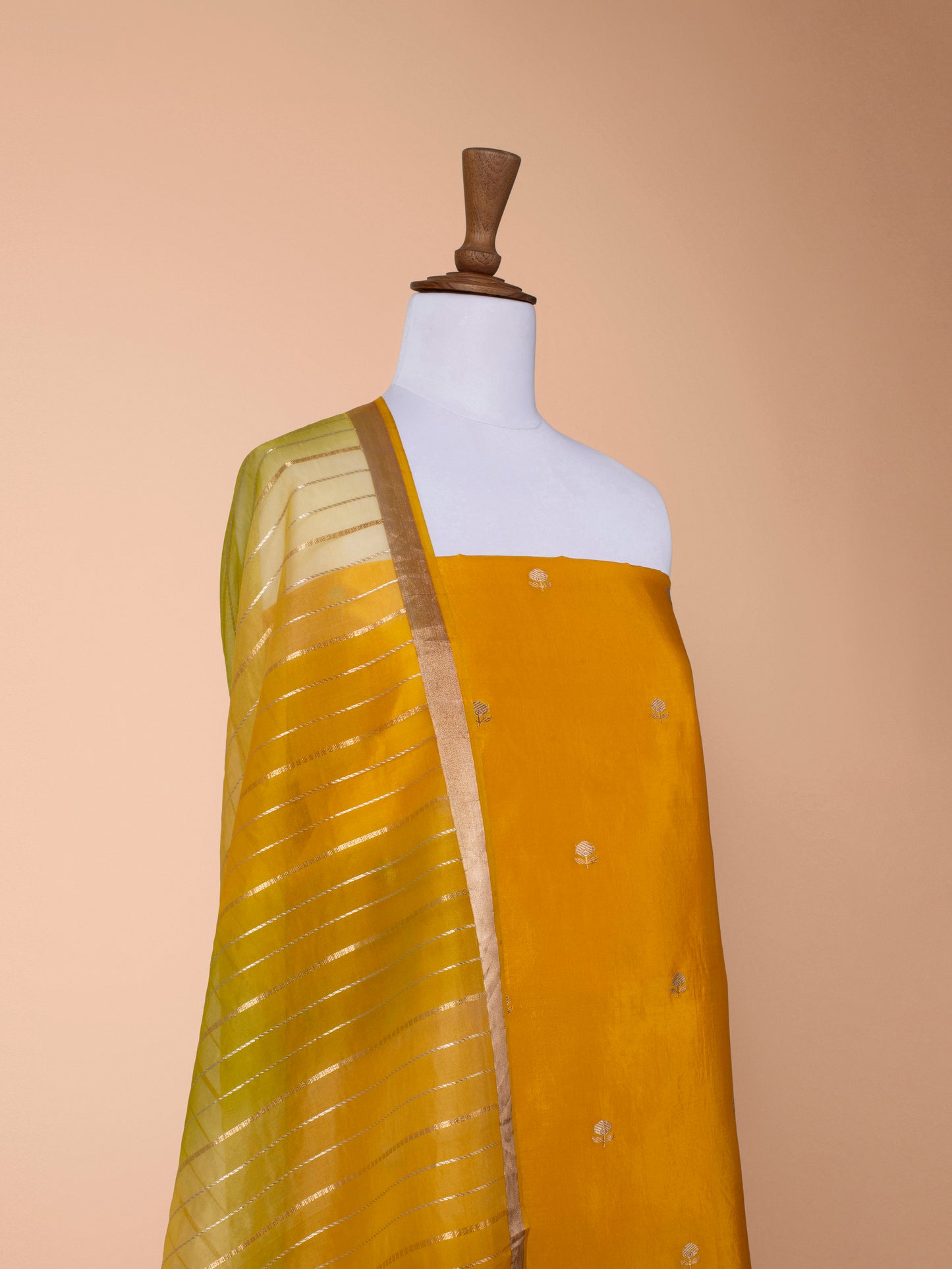 Handwoven Yellow Silk Suit Piece