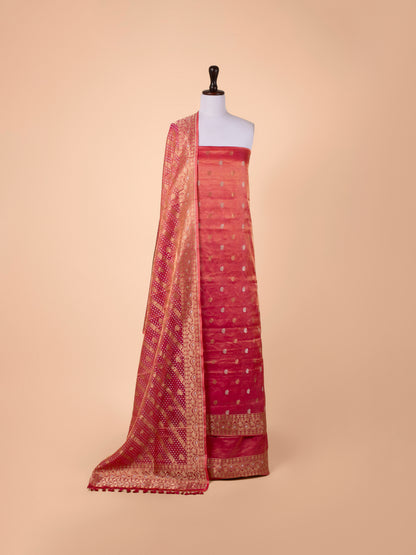 Handwoven Rani Pink Tissue Suit