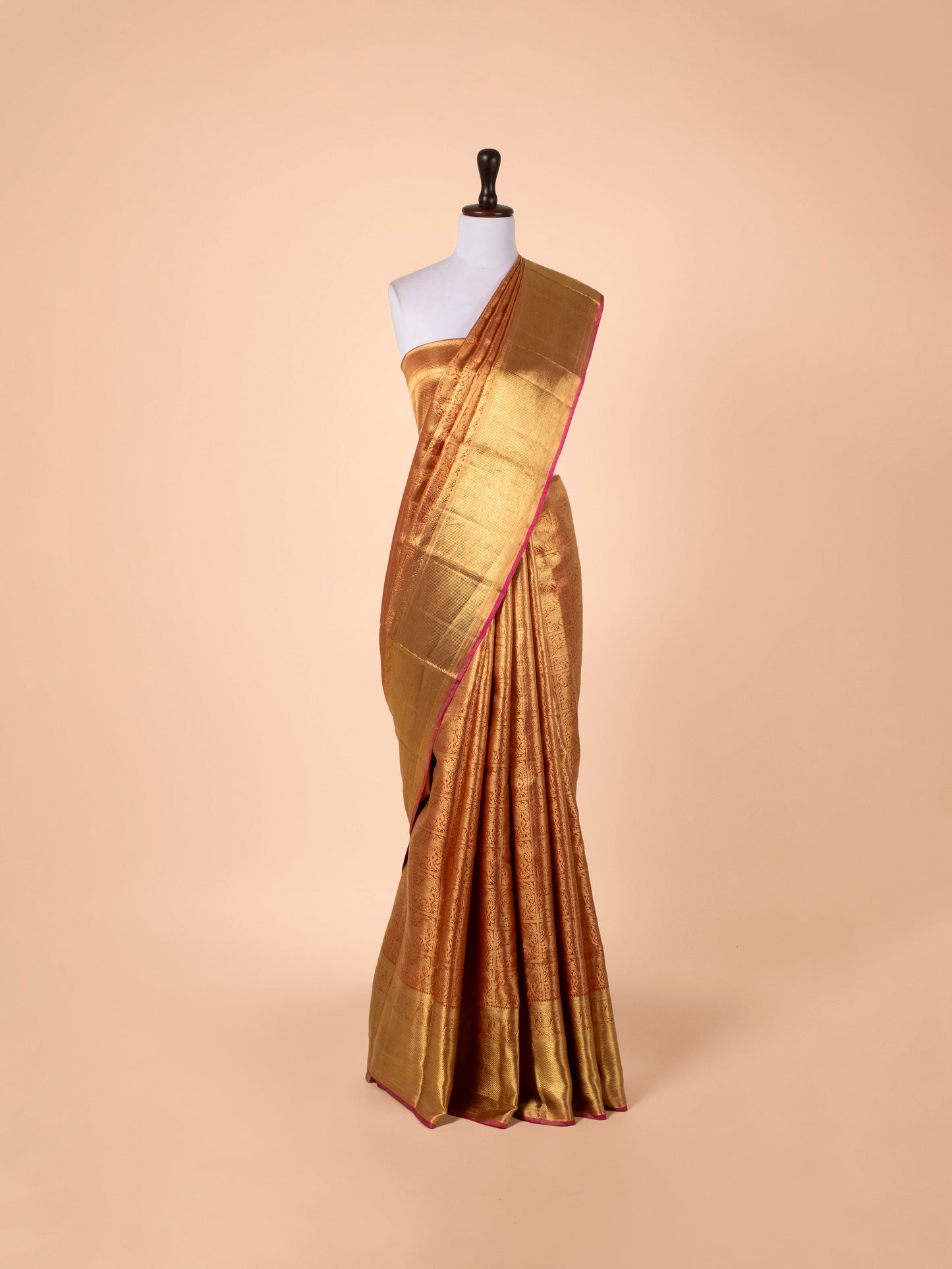 Handwoven Gold Real Zari Saree