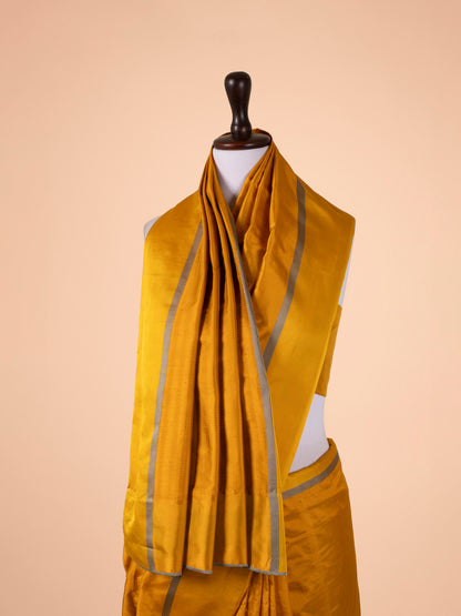 Handwoven  Mustard Silk Saree